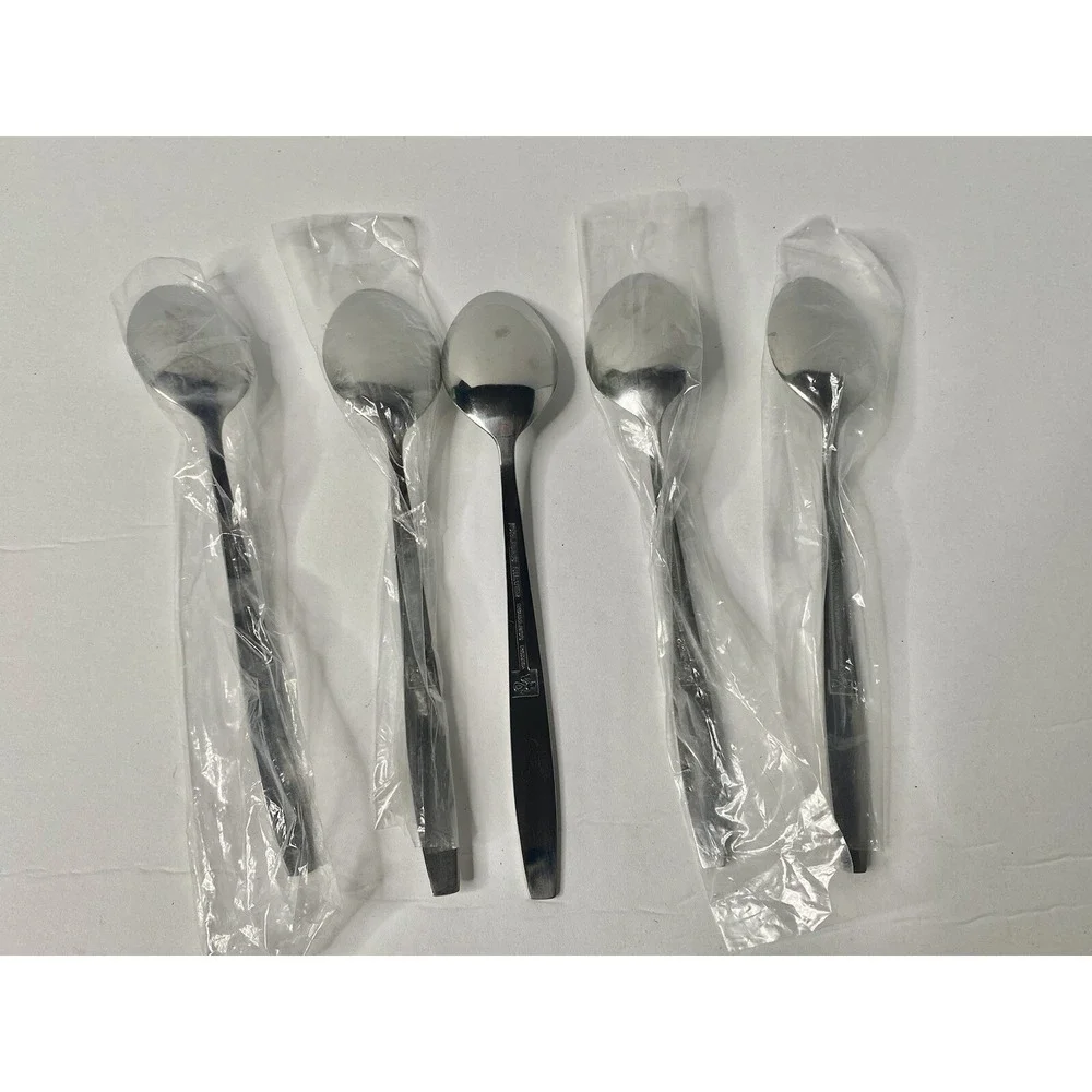 Orleans Silver ORL46 Stainless Korea Lot of 5 TeaSpoons Replacements
